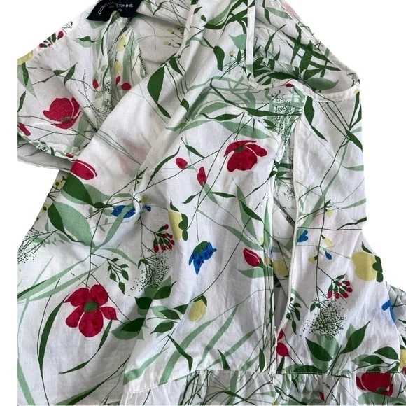 DOROTHY PERKINS FLORAL PEPLUM TANK COTTAGECORE BOTANICAL GARDEN PARTY - SIZE 18 - Picture 8 of 14